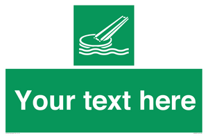 Custom sign safe condition Marine evacuation slide